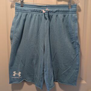 Under Armour Men's Medium Rival Terry Cloth Blue Cut Off Shorts